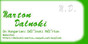 marton dalnoki business card